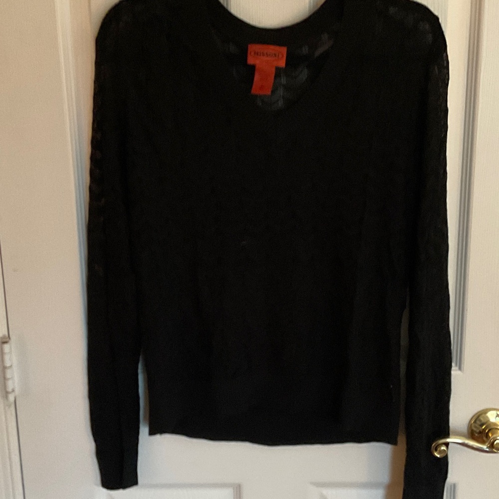 NWOT MISSONI FOR TARGET BLACK VNECK SWEATER XL